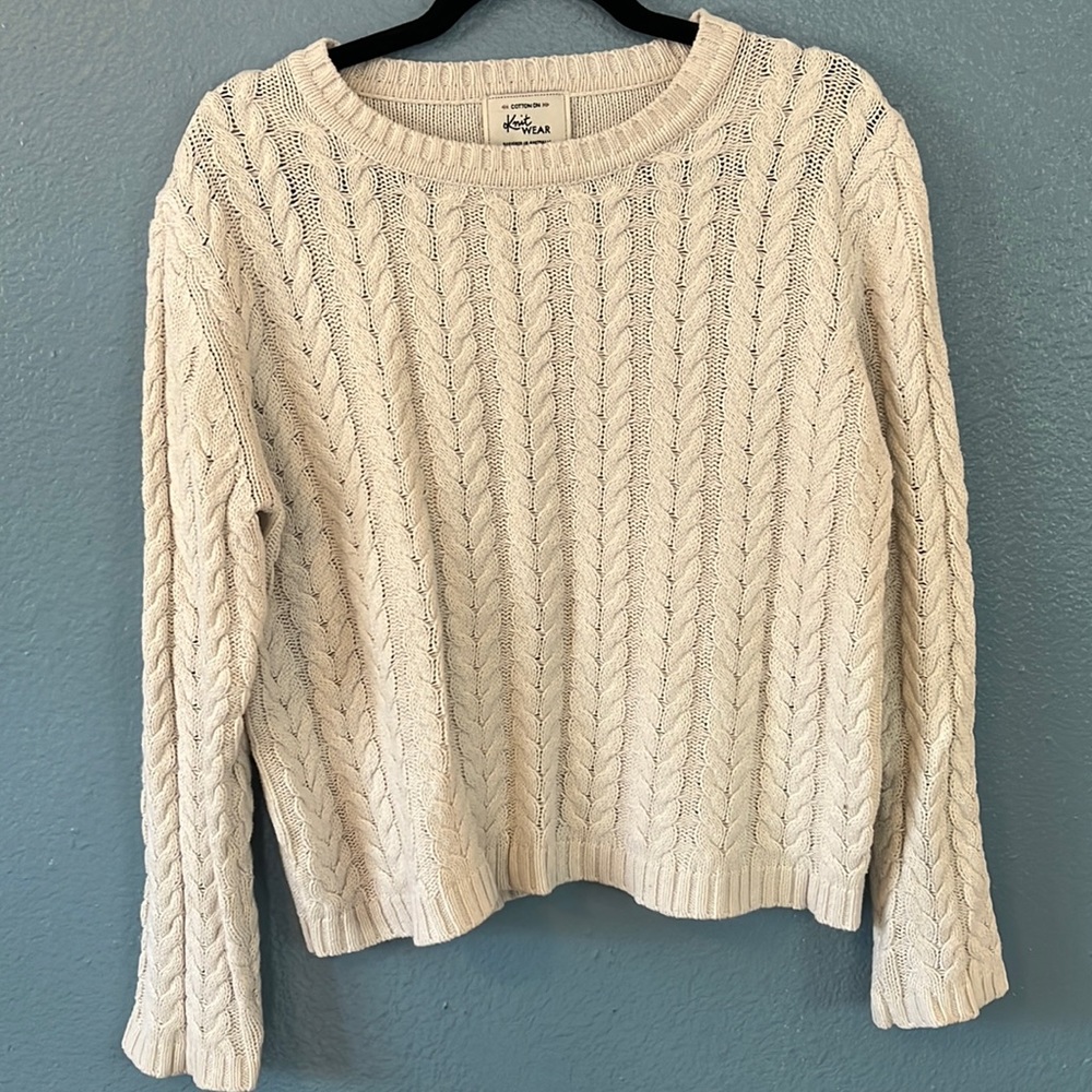 Large knit sweater